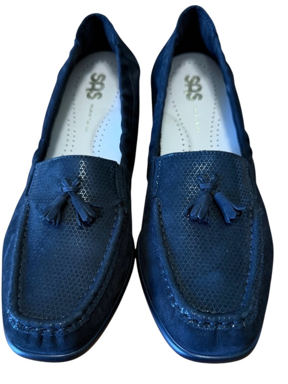 SAS Hope Shoes Black Suede Tassel Loafers Women Size 8.5 N Casual Comfort
